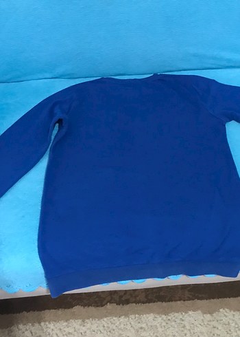 Mavi Erkek Sweatshirt, Uzun Kollu, Baskılı - Görsel 3