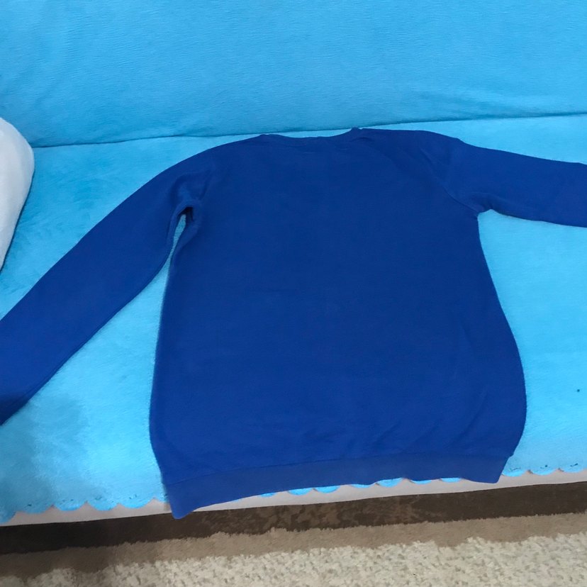 Mavi Erkek Sweatshirt, Uzun Kollu, Baskılı - Görsel 3