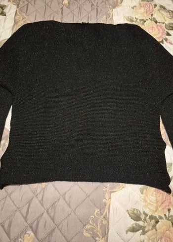 Siyah Kadın Örgü Salaş Kazak - Görsel 3