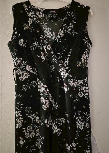 Kadın Siyah Desenli Uzun Tulum - Görsel 2