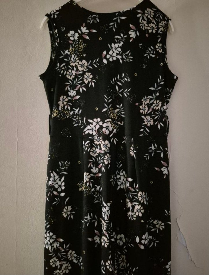 Kadın Siyah Desenli Uzun Tulum - Görsel 5