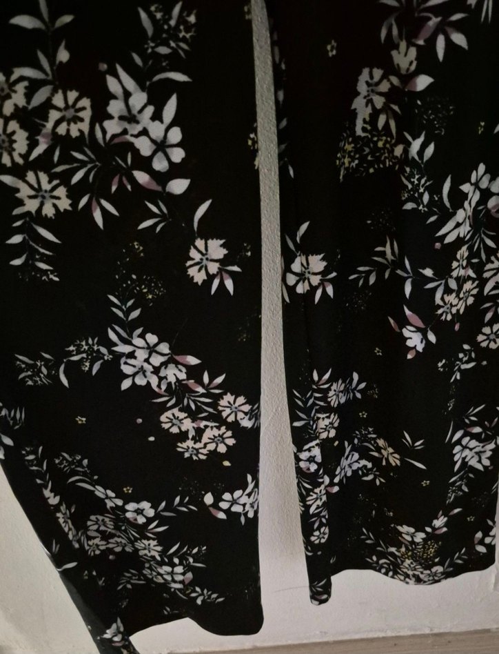 Kadın Siyah Desenli Uzun Tulum - Görsel 3