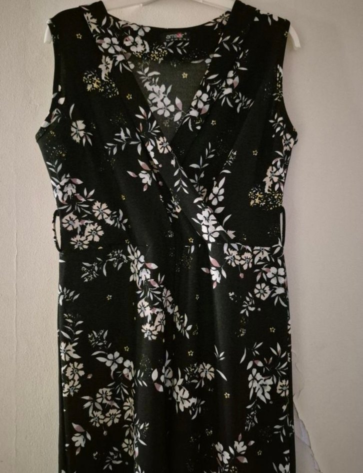 Kadın Siyah Desenli Uzun Tulum - Görsel 2