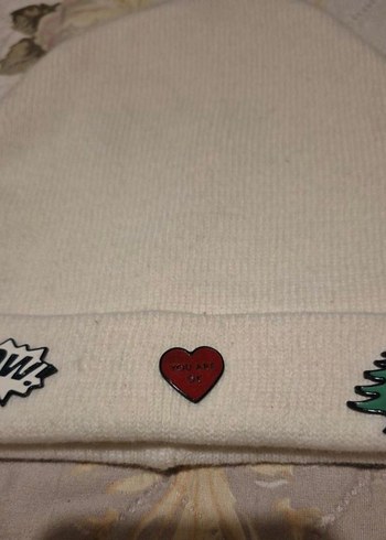 Beyaz Örgü Kadın Bere - Görsel 3