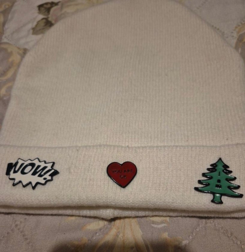 Beyaz Örgü Kadın Bere - Görsel 3