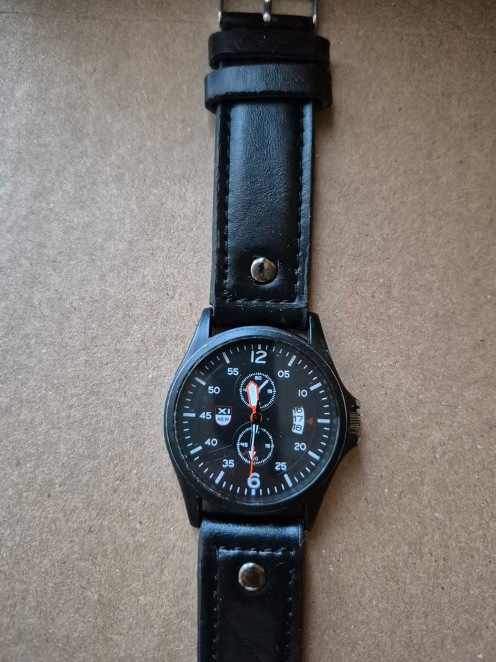 Siyah Minimalist Erkek Biker Saat - Görsel 2