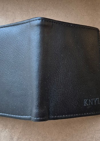 Siyah Erkek Deri Cüzdan KNYL Baskılı - Görsel 3