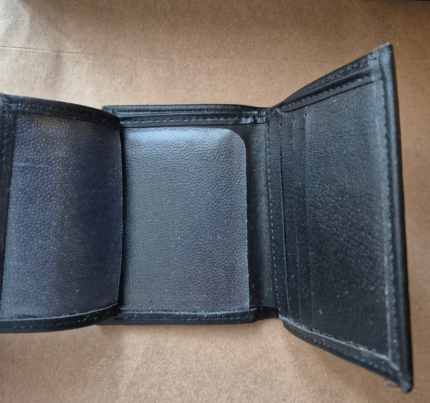 Siyah Erkek Deri Cüzdan KNYL Baskılı - Görsel 5