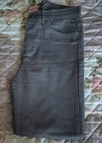 Gri Kadın Denim Jean, Normal Boy, Regular Fit - Görsel 6