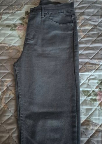 Gri Kadın Denim Jean, Normal Boy, Regular Fit - Görsel 4