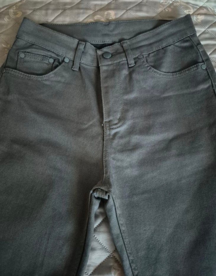 Gri Kadın Denim Jean, Normal Boy, Regular Fit - Görsel 2