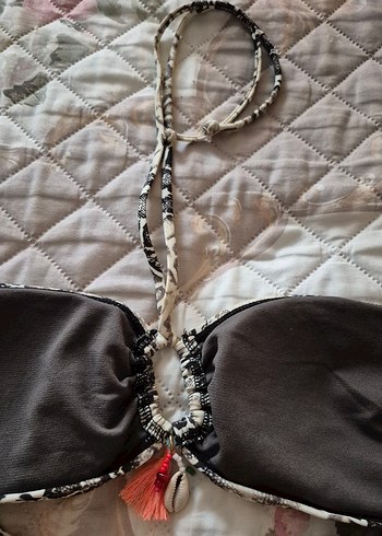 Yılan Desenli Zincir Detaylı Bohem Bikini - Görsel 6