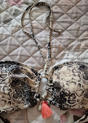 Yılan Desenli Zincir Detaylı Bohem Bikini - Görsel 2