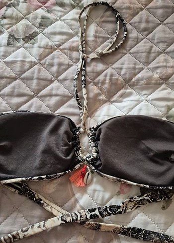 Yılan Desenli Zincir Detaylı Bohem Bikini - Görsel 5