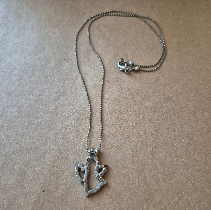 Siyah Taş İşlemeli Zincir Detaylı Midi Melek Kolye - Görsel 5