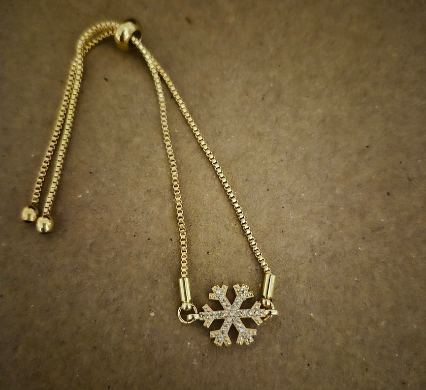 Altın Renk Zincir Detaylı Kadın Bileklik - Görsel 3