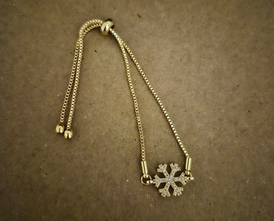 Altın Renk Zincir Detaylı Kadın Bileklik - Görsel 2