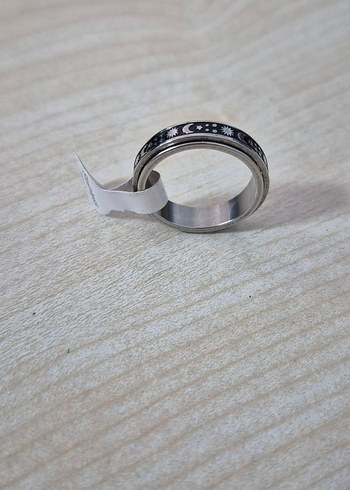 Bohem Siyah Baskılı Kadın Yüzük - Görsel 2