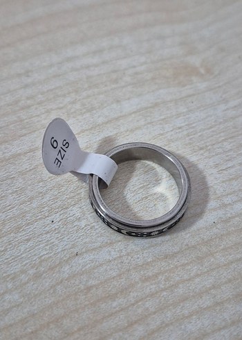 Bohem Siyah Baskılı Kadın Yüzük - Görsel 3