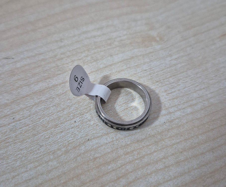 Bohem Siyah Baskılı Kadın Yüzük - Görsel 3