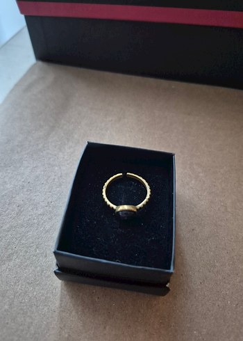 Doğaltaş Ametist Taşı Mor Gotik Kadın Yüzük - Görsel 5