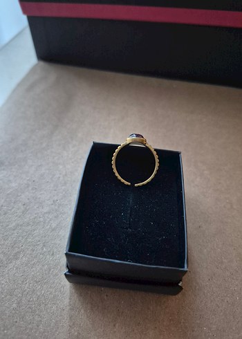 Doğaltaş Ametist Taşı Mor Gotik Kadın Yüzük - Görsel 4