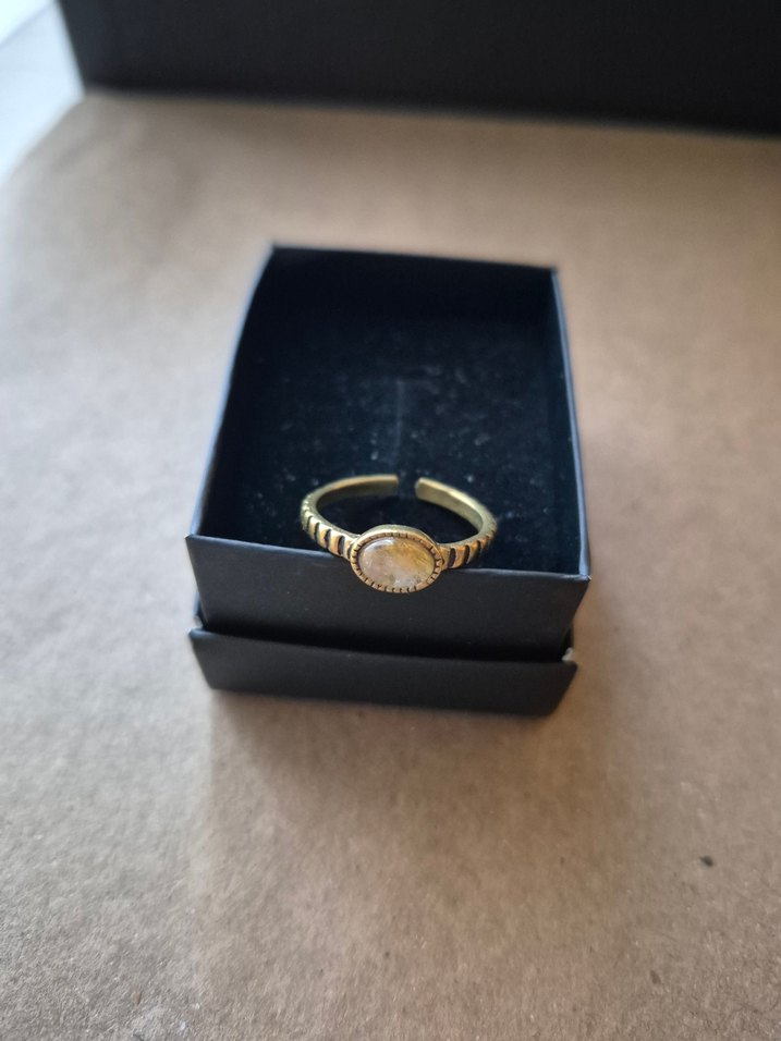 Doğaltaş Sitrin Taşı Kadın Yüzük - Görsel 3