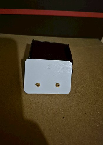 Parlak Altın Mini Kalp Küpe - Görsel 2