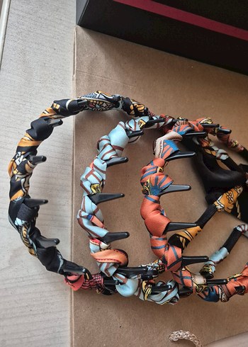 Kumaş Detaylı Çok Renkli Bohem Saç Bantları - Görsel 2