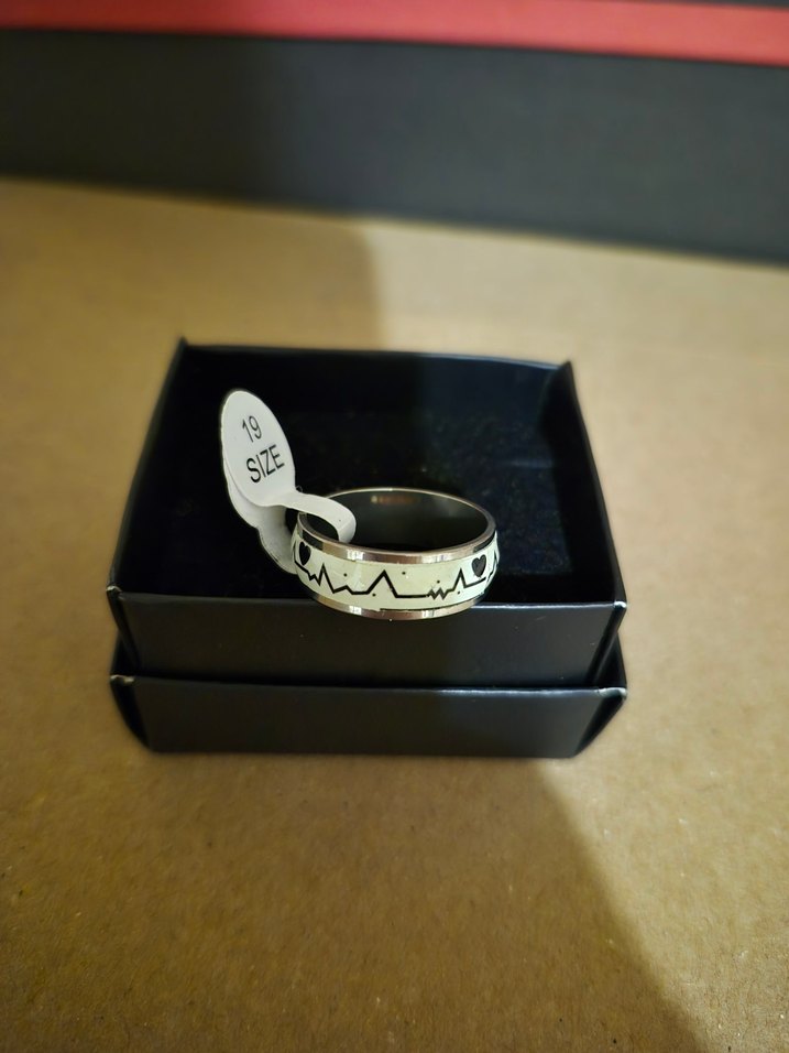 2'li Beyaz Renkli Yazılı Kalpli Kadın Yüzük Seti 19 Sıze - Görsel 5