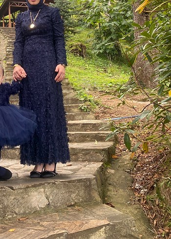 Abiye lacivert elbise - Görsel 3