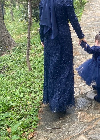 Abiye lacivert elbise - Görsel 2