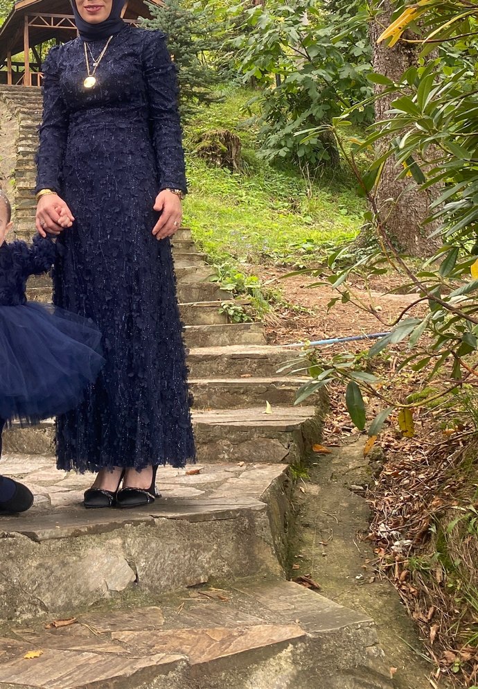 Abiye lacivert elbise - Görsel 3