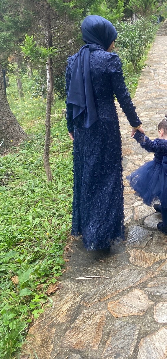 Abiye lacivert elbise - Görsel 2