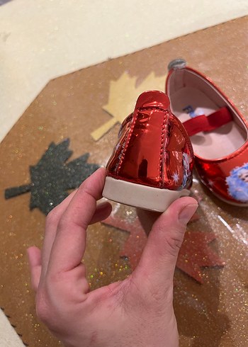 Kız Çocuk Kırmızı Parlak Elsalı Babet Ayakkabı - Görsel 6