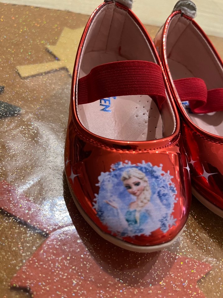 Kız Çocuk Kırmızı Parlak Elsalı Babet Ayakkabı - Görsel 3