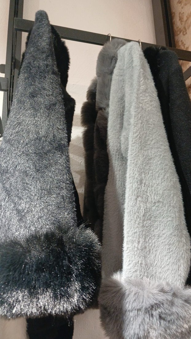 Kısa Angora Peluş Tüylü Bohem Hırka - Görsel 2