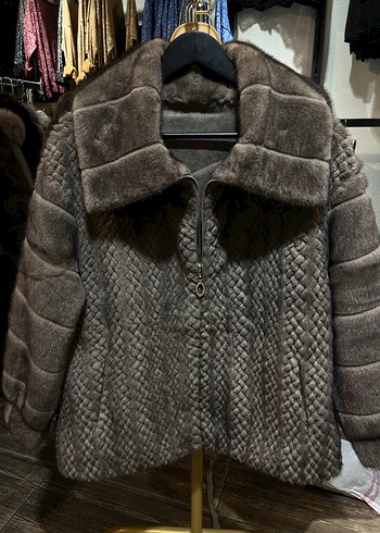 Lasorel Şal Yaka Kürk Vizon ve Acı kahve - Görsel 4