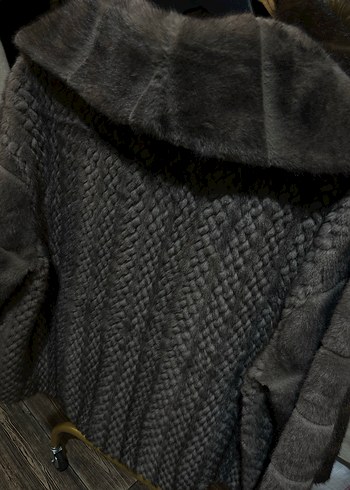 Lasorel Şal Yaka Kürk Vizon ve Acı kahve - Görsel 6