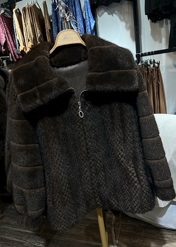 Lasorel Şal Yaka Kürk Vizon ve Acı kahve - Görsel 2