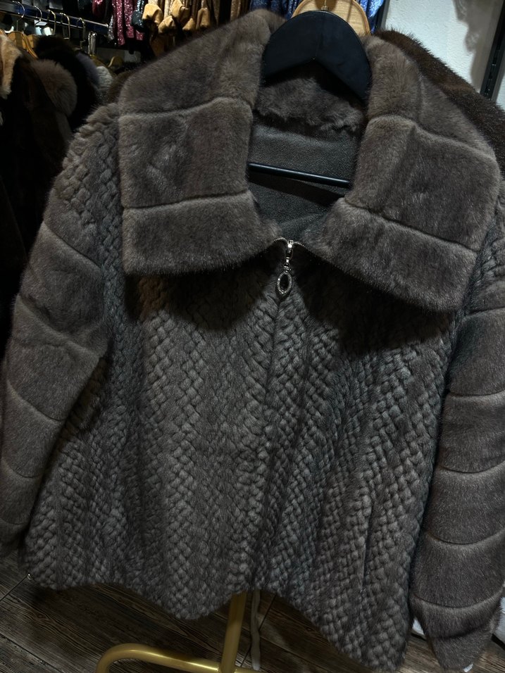 Lasorel Şal Yaka Kürk Vizon ve Acı kahve - Görsel 3