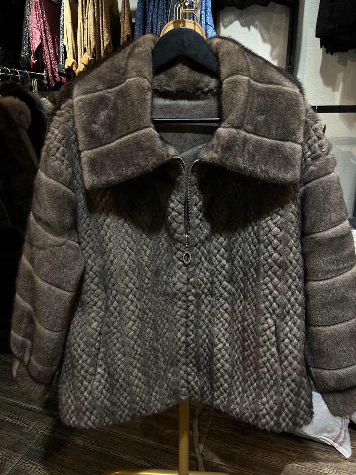 Lasorel Şal Yaka Kürk Vizon ve Acı kahve - Görsel 4