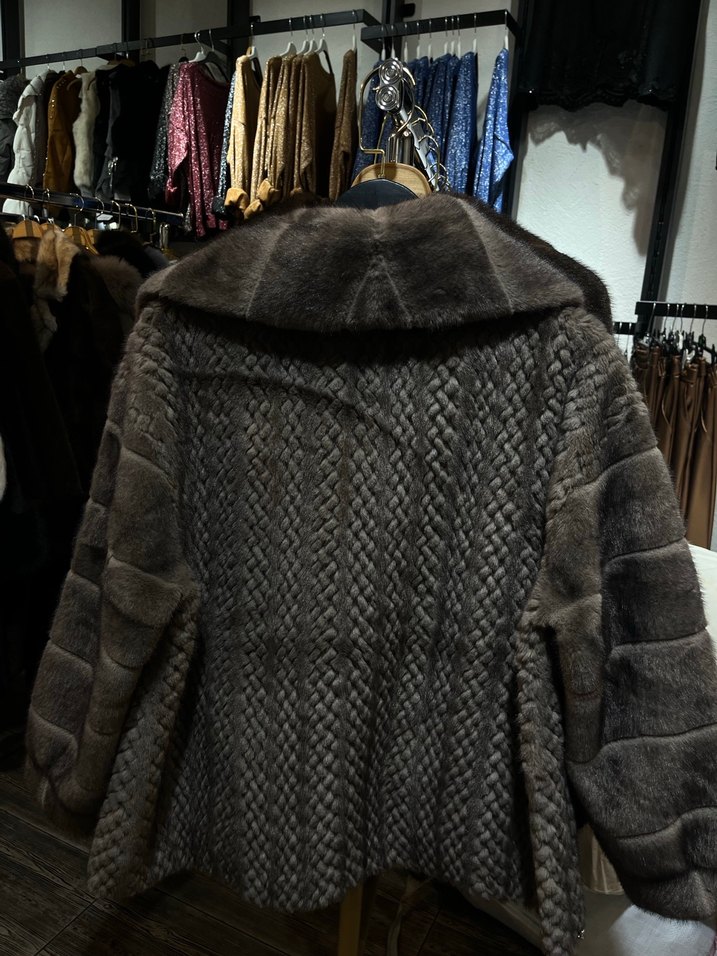 Lasorel Şal Yaka Kürk Vizon ve Acı kahve - Görsel 5