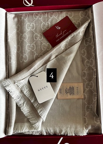 A kalite Gucci G Desenli kadın şal - Görsel 7