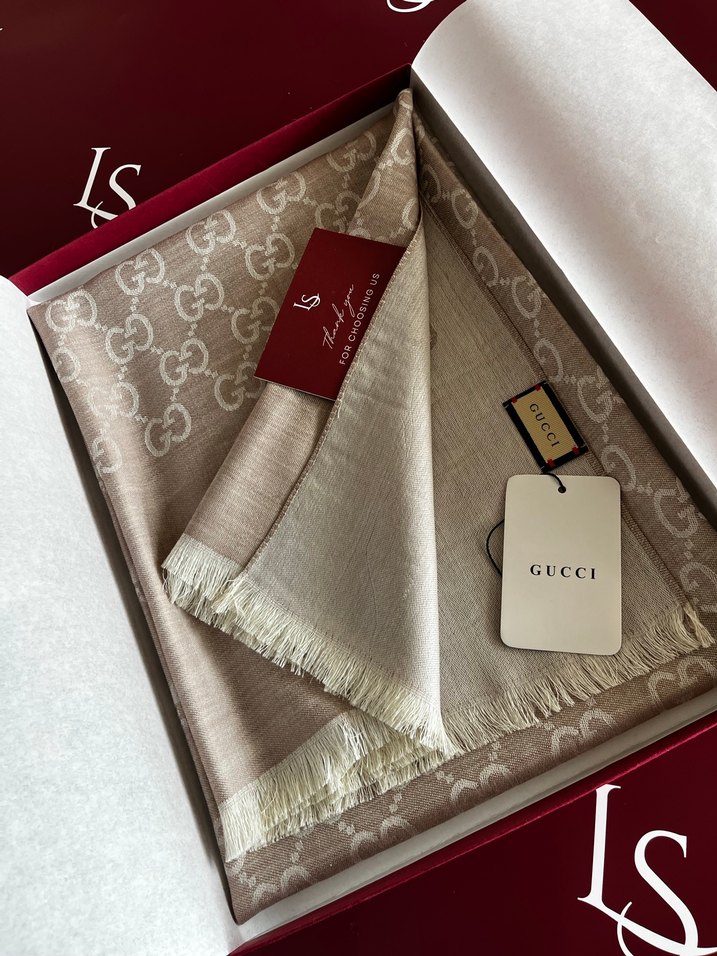 A kalite Gucci G Desenli kadın şal - Görsel 4