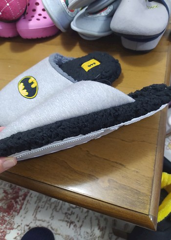 Gri Batman Desenli Erkek Ev Terliği - Görsel 3