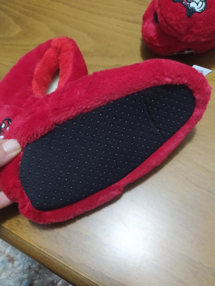 Kız Çocuk Kırmızı Nakışlı Sıcak Ev Terliği  3 adet mevcut 24 25 - Görsel 3