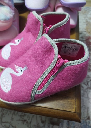 Pembe Fermuarlı Kız Çocuk Ev Terliği - Görsel 2