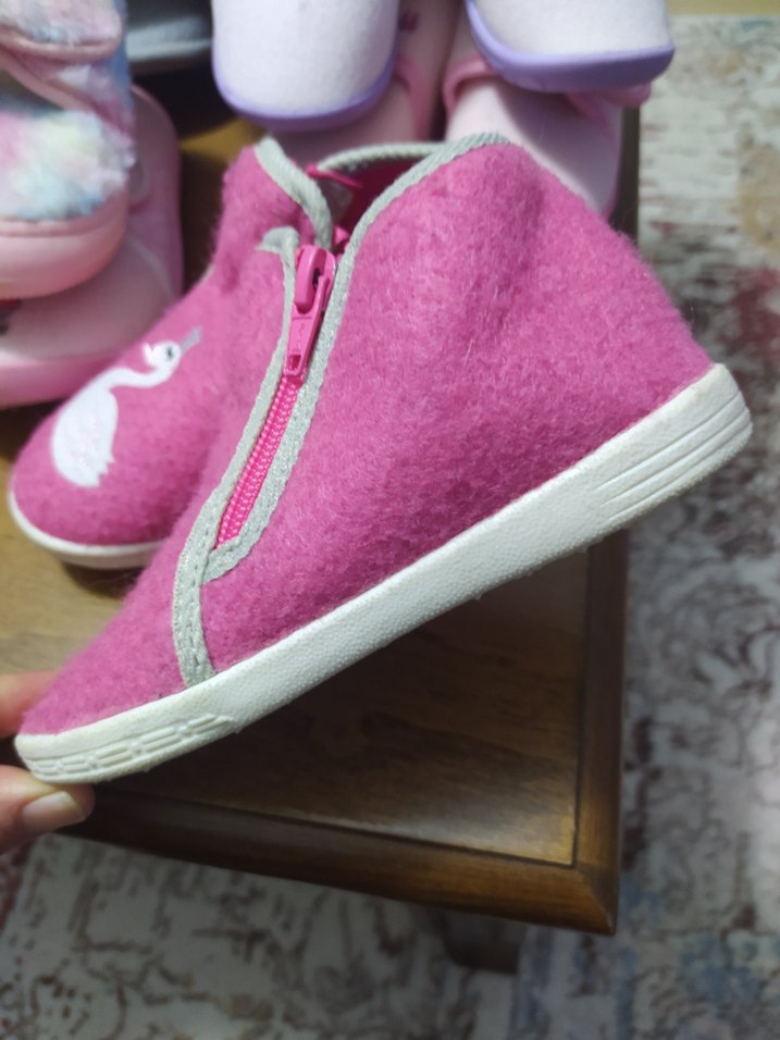 Pembe Fermuarlı Kız Çocuk Ev Terliği - Görsel 3