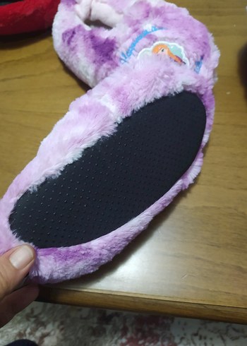 Kız Çocuk Mor Peluş Ev Terliği 29 30 uyumlu - Görsel 3